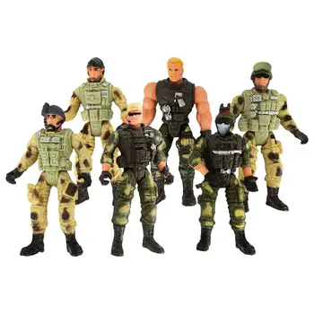 10 см 6шт детская игрушка американский солдат Игровая фигурка модель Подарки для детей