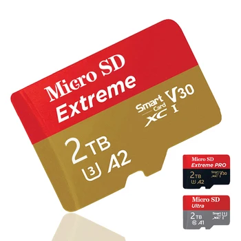 100% Оригинальная карта Micro SD 2 ТБ Высокоскоростная карта памяти Micro SD 1 ТБ TF SD Флэш-карта в подарок для телефона, компьютерной камеры Бесплатная доставка