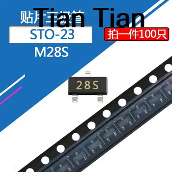 100шт Патч-транзистор M28S SOT-23 Silk Screen 28S 1A20V NPN