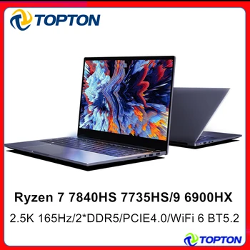 16-Дюймовый Игровой ноутбук AMD Ryzen 7 7840HS 7735HS 9 6900HX 2,5 K 165 Гц 2 * DDR5 4800 МГц PCIE4.0 Windows 11 Ультратонкий ноутбук WiFi6