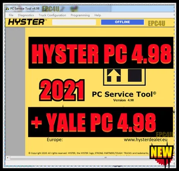 2021 Hyster Yale PC Service Tool v 4.98 программа диагностики и программирования + лицензия разблокирована, устанавливается на многие компьютеры