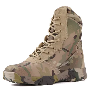 2023 Военные ботильоны, мужские уличные тактические боевые ботинки из натуральной кожи, рабочая безопасная обувь для мужчин, Hiver, повседневная походная обувь
