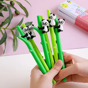 36 шт. оптом Бамбуковая гелевая ручка Panda Holding Завод Креативных ручек Корейские Канцелярские принадлежности Оптовый Магазин канцелярских принадлежностей