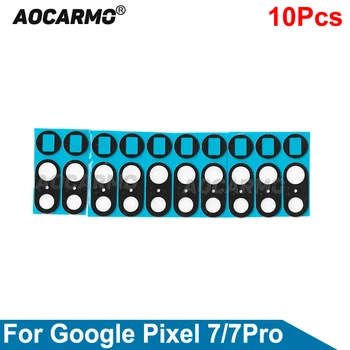 Aocarmo, 10 шт./лот, Стекло для объектива задней камеры с клейкой наклейкой, Запасная часть для Google Pixel 7 Pro 7Pro