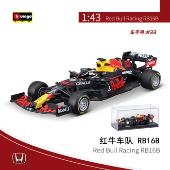 Bburago 1:43 2021 Red Bull Racing RB16B #33 #11 Коллекционная Модель Гоночного Автомобиля Формулы-1, Игрушка с Дисплеем из Оргстекла B736