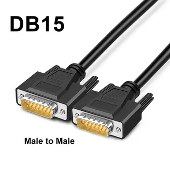 DB15 Кабель промышленного класса от Мужчины к мужчине 15-контактный Удлинитель для Передачи данных, 2 ряда 15-Контактных Экранированных Проводов С Последовательным Параллельным портом