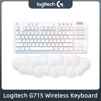 Logitech Aurora G715 Беспроводная механическая игровая клавиатура RGB-подсветка, 87 клавиш, Подставка для ладоней, Совместимая с клавиатурой BoyGirl Keyboard Y2k