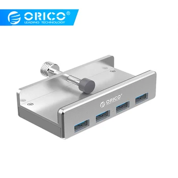 Orico USB 3.0 Hub, дизайн клипсы из алюминиевого сплава, 4 порта, USB 3.0 HUB, зарядное устройство для путешествий, Зарядная станция для ноутбука