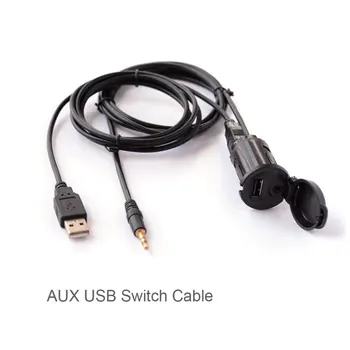 Автомобильный стерео 4Pin USB 3,5 мм Разъем AUX Комплект кабелей для Peugeot 206 207 307 308 407 408 508 607 для Citroen C3 C4 C5 C6 для RD43 RD45