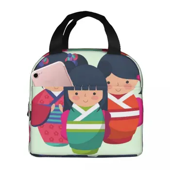 Аниме Куклы Лоли Термоизолированные Сумки для ланча Многоразовая сумка для еды Ланч-бокс Большой емкости для мальчиков и девочек на открытом воздухе
