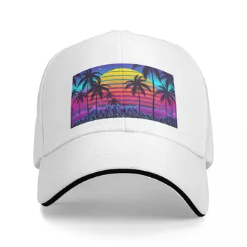 Бейсболка Radiant Sunset Synthwave, меховая шапка, солнцезащитные мужские шапки, женские