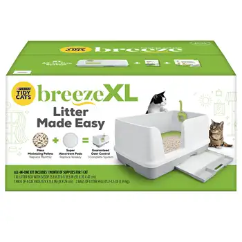 Бесплатная доставка по США Purina Tidy Cats Breeze Ящик для кошачьего туалета