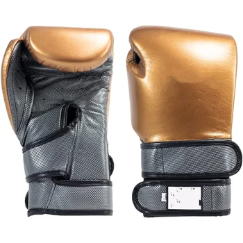 Боксерские перчатки с двойными крючками и петлями - 16 унций - Медь / Оксфорд Серый