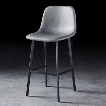 Высокий обеденный стул в скандинавском стиле для бара в гостиной Обеденный стул расслабляющего дизайна Модульные вспомогательные столы для бара Мебель для дома