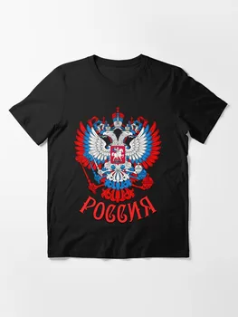 Герб России, Хлопковая мужская футболка с коротким рукавом, семейные футболки, топы для мальчиков и девочек, детские футболки