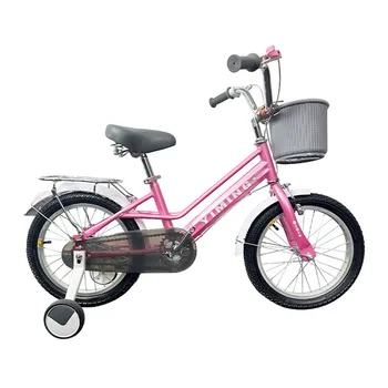 Детский велосипед 16-дюймовый велосипед со вспомогательными колесами регулируемой длины, прочный и устойчивый в использовании, толкающий велосипед