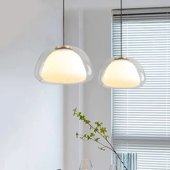 Дизайнерский подвесной светильник Jelly Простой стеклянный подвесной светильник в скандинавском стиле для столовой, кухни, кофейни, прикроватной тумбочки, домашнего декора, светодиодный подвесной светильник