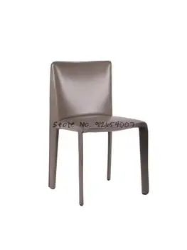 Дизайнерское Простое и креативное седло из переработанной твердой кожи Обеденный стул Модель гостиничного номера Письменный стол Стул для переговоров