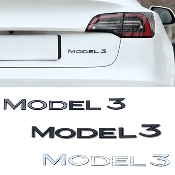 Для Tesla Логотип заднего багажника, эмблема, значок, наклейка на автомобиль, наклейки для Tesla Model 3 X S Y, аксессуары для укладки автомобилей