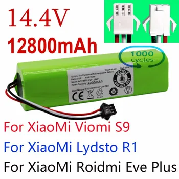 Замена Для XiaoMi Lydsto R1 Roidmi Eve Plus Viomi S9 Робот Пылесос Аккумуляторная Батарея Емкостью 12800 мАч Аксессуары Запчасти
