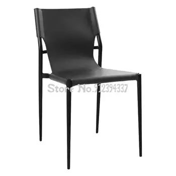 Итальянский обеденный стул, ресторанный домашний стул, современный минималистичный дизайнерский ретро-стиль, железный промышленный ветряной стул