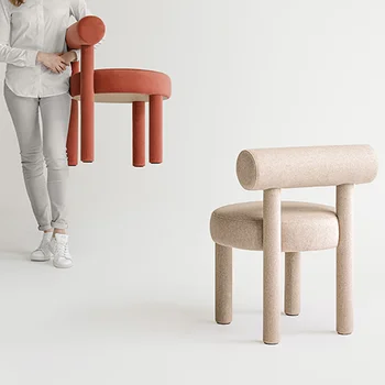 Креативный обеденный стул скандинавского дизайнера, современный минималистичный домашний стул со спинкой, стул для отдыха в отеле, стул для ресторана, мягкая сумка со спинкой, стул для ресторана