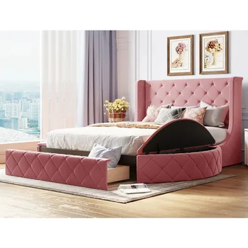 Кровати на заказ роскошные бархатные кровати размера 