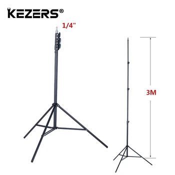 Металлический штатив KEZERS 3 м Лазерный уровень Nivel Лазерный штатив 4 узла Регулируемый 1/4 
