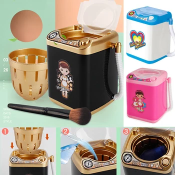 Мини-электрическая стиральная машина, детские ролевые игры, кисточка для макияжа, устройство для чистки, Развивающие Игрушки