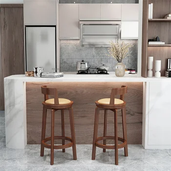 Минималистичный высокий барный стул, деревянная поворотная кухонная стойка, Lounge Bar Hoker, Дизайнер Nordic Home Taburete Alto Предметы домашнего обихода.