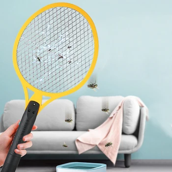 Мухобойка, ракетка от комаров на батарейках, Защитная сетка для уничтожения насекомых, хозяйственные принадлежности для дома, спальня, гостиная