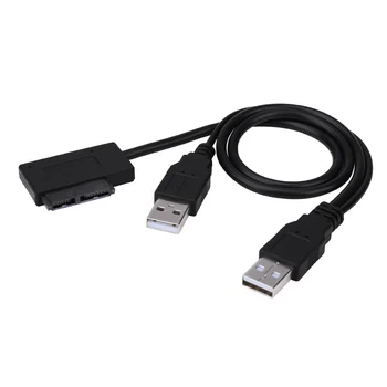 Ноутбук 7 + 6Pin Slimline Конвертер SATA в USB2.0 Адаптер Easy Drive Кабель