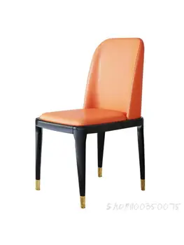 Обеденный стул из массива дерева в скандинавском стиле Современный минималистичный Сетчатый Красный стул Со спинкой Мягкая сумка Креативная модель Дизайнерского кресла для комнаты