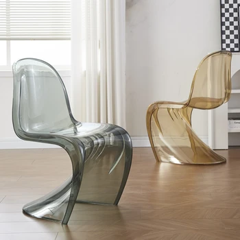 Обеденный стул из прозрачного пластика, художественный Креативный стул для гостиной, роскошный стул для отдыха, Скандинавский Современный обеденный стул, мебель для кухни и дома