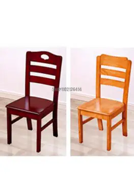 Обеденный стул из цельного дерева домашний простой современный стул из цельного дуба со спинкой в китайском стиле, стул цвета грецкого ореха, красного дерева, бегонии
