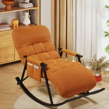 Одноместное Скандинавское Дизайнерское Эластичное кресло-диван из ткани Роскошная Гостиная с креслом-качалкой, Удобная мебель для салона Fauteuil
