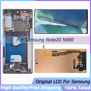 Оригинальный AMOLED Для Samsung Galaxy Note 20 5G ЖК-дисплей С Цифровым Преобразователем В Сборе Для Samsung Galaxy Note20 SM-N980F N981B LCD