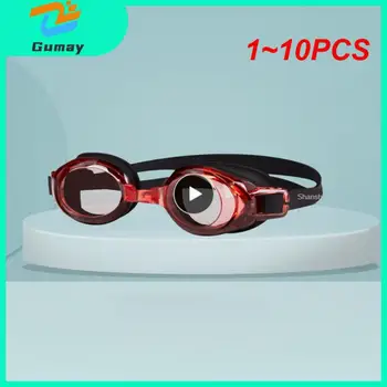 От 1 ~ 10ШТ До -9,0 Очков для плавания при близорукости, по рецепту, Водонепроницаемые противотуманные очки для плавания, силиконовые очки для дайвинга с диоптриями для взрослых