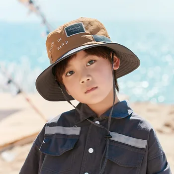 От 3 до 10 ЛЕТ Солнцезащитная Шляпа Летняя Для Мальчиков И Девочек, Панама, Детские Хлопковые УФ-Дорожные Шляпы, Детские Пляжные Кепки С Большими Полями, Модная Повседневная Панама