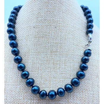 Очаровательное ожерелье из натурального таитянского черного жемчуга в стиле барокко AAA 10-11 мм 18 дюймов