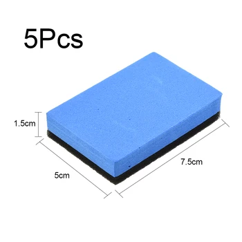 Прочный практичный набор губок для покрытия автомобиля, губка для покрытия автомобиля EVA, нано-восковая эпиляция 7.5*5*1.5 см Аппликатор синий + черный