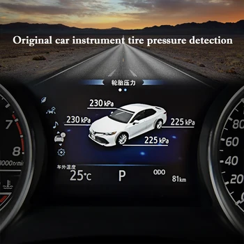 Система контроля давления в автомобильных шинах Цифровой ЖК-дисплей на приборной панели TPMS Автоматическая охранная сигнализация для Toyota Camry Corolla 2018-2020