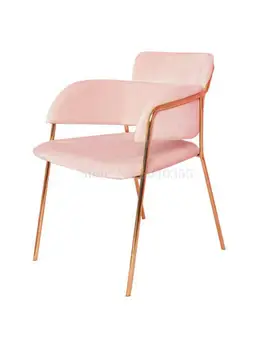 Скандинавский обеденный стул из массива дерева, модный повседневный стиль, кафе, чайный магазин, розовая девушка, стул для маникюра, дизайнерский простой