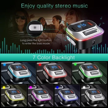 Совместимый с Bluetooth адаптер AUX мощностью 18 Вт, автомобильный музыкальный приемник с шумоподавлением для домашних стереосистем, громкой связи для наушников