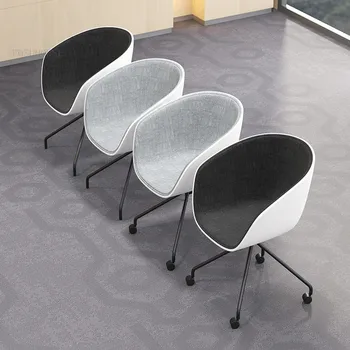Современный дизайн Пластиковый и металлический Вращающийся офисный стул Компьютерный стул Учебные стулья Модный дизайн Лофт Популярное кресло на колесиках Сиденье B