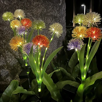 Солнечное освещение газонных дорожек с 5 головками, водонепроницаемые декоративные ландшафтные светильники для дорожек, прочные простые в установке качели для внутреннего двора
