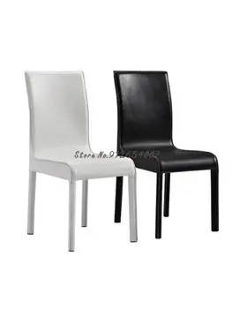 Специальное предложение, Модный простой современный кожаный обеденный стул, обеденный стол и стул для ресторана, офиса, дома, черно-белый