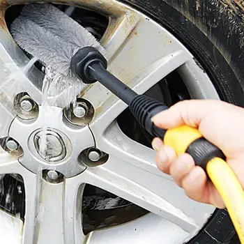Щетка для чистки автомобильных колес, Автоматическая щетка для мытья шин, инструмент для чистки автомобильных ободов, легко очищает труднодоступные места