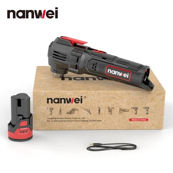 Электрическая обрезная машина Nanwei 12 В, Многофункциональная лопата, многорежущий станок с угловой шлифовальной машиной, Универсальный деревообрабатывающий инструмент