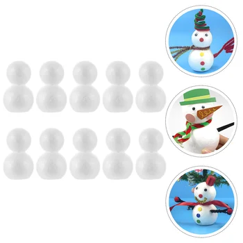 10 ШТ Снеговик Своими руками, Букетные принадлежности, Цветочная композиция, Снеговики, шары для ручного декора, Материал для Рождественских украшений, Игрушки, Объемный набор